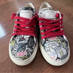 EUC Marc Jacobs Kids Graffiti low-top Sneakers in size EU32 UK13,5 US 1,5 youth